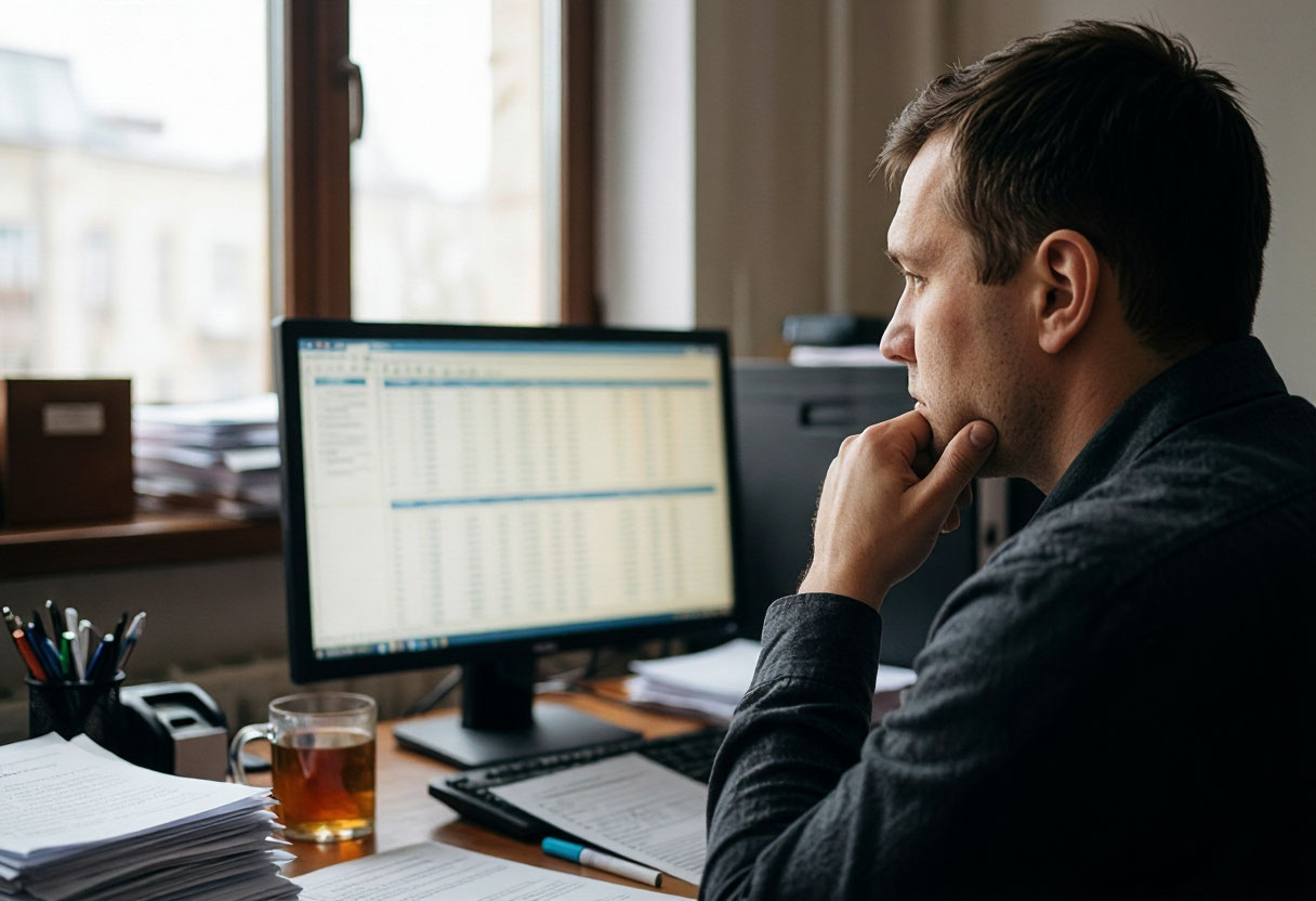 Интерфейс CRM-системы с отображением финансовых отчётов, подготовленных с помощью ИИ